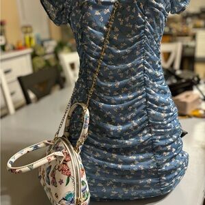 Butterfly designed small crossbody bag